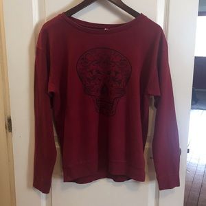 Small H&M Maroon Graphic Hoodie